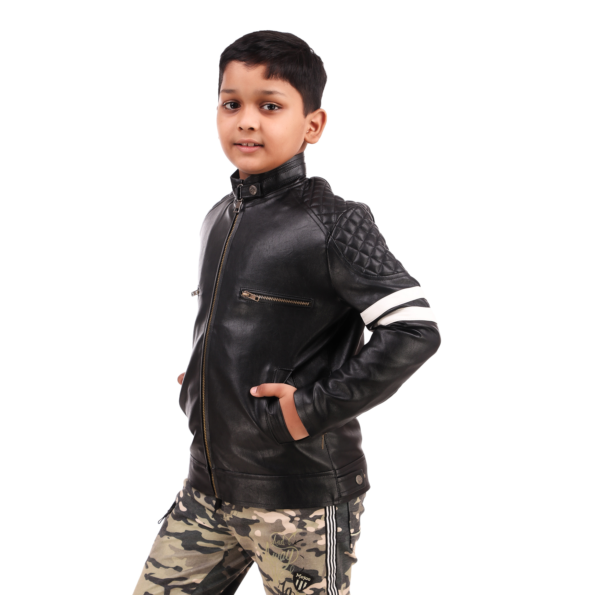 Buy Leather Retail Kids Boy Faux Leather Jacket Kids boy Online @ ₹999 ...