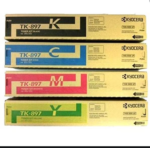 Kyocera TK 897 Toner Cartridge Pack Of 4 Black,Cyan,Yellow,Magenta