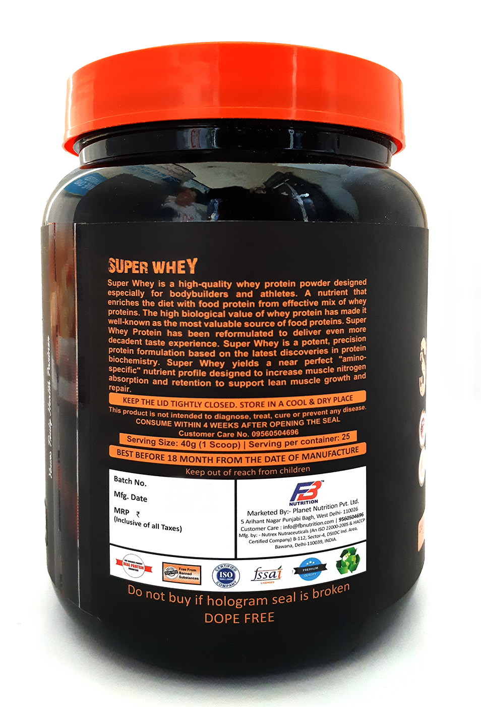 Buy FB Nutrition Super Whey Rose Milk 1 KG High Biological Value
