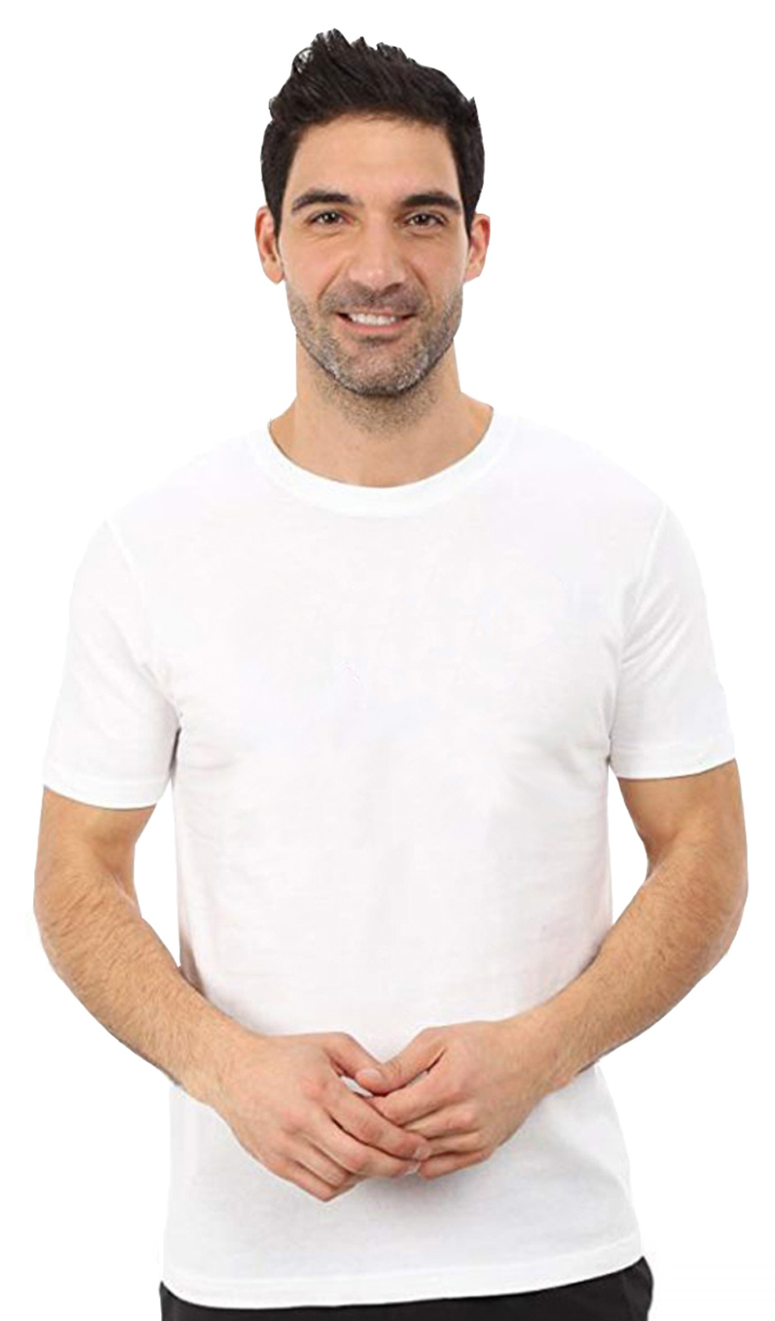 Buy White Cotton Round Neck Plain T-Shirt for Men Online @ ₹199 from ...