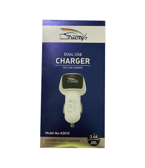 3.4 AMP High Speed Dual Port Car Charger With Android Cable