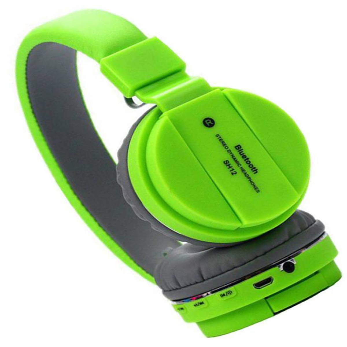 Buy Sh 12 Universal Bluetooth Headphone with Memory Card Slot (Green
