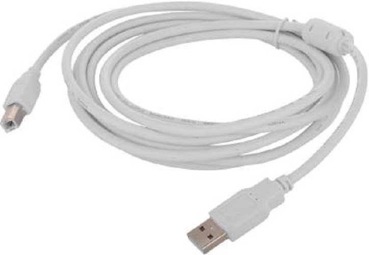 JAMUS USB 2.0 Printer 1.5 meter 1.5 m Micro USB Cable Compatible with Printer, White, Black, One Cable