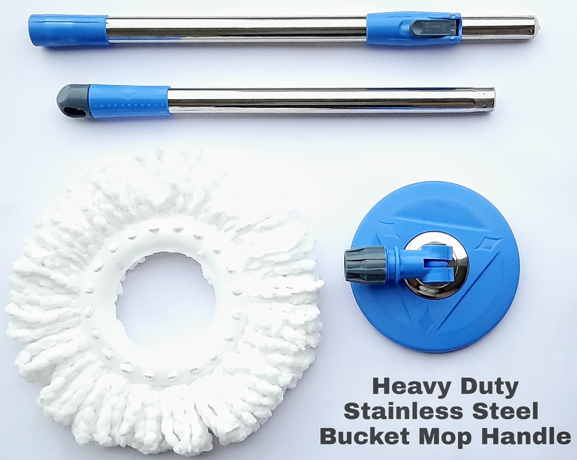 Buy Stainless Steel Rod Spin mop handle / Spin Bucket Mop Handle