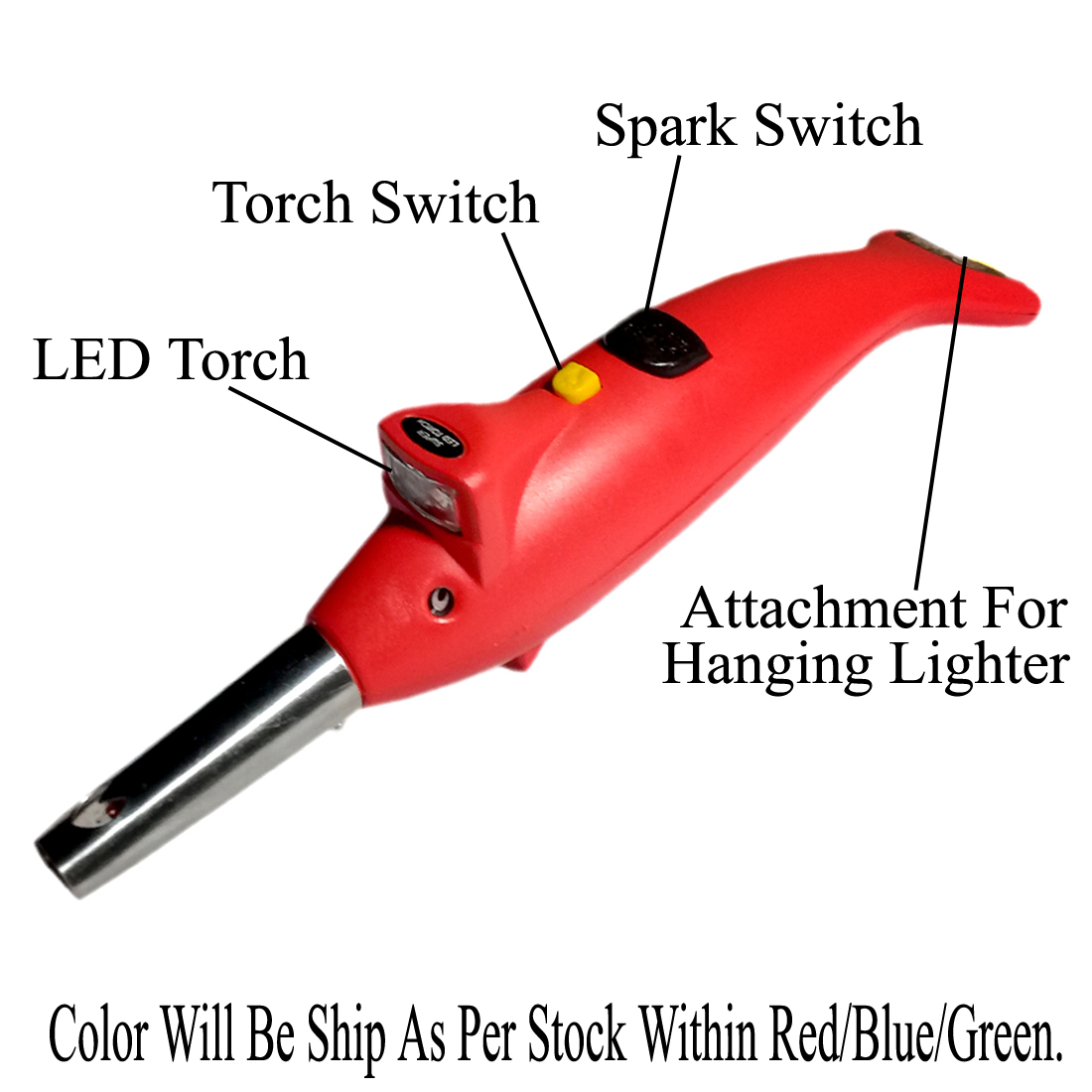 Buy 2 In 1 Dolphin Shape Battery Powered Kitchen Electronic Gas Lighter