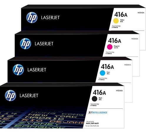 HP 416A Toner Cartridge Pack Of 4 Black Cyan Yellow Magenta For Use Laserjet Pro M454,MFP M479