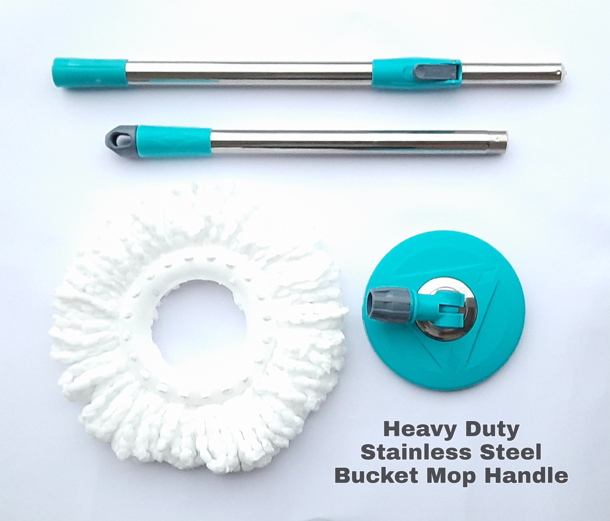 Buy Stainless Steel Rod spin mop handle / Spin Bucket Mop Handle