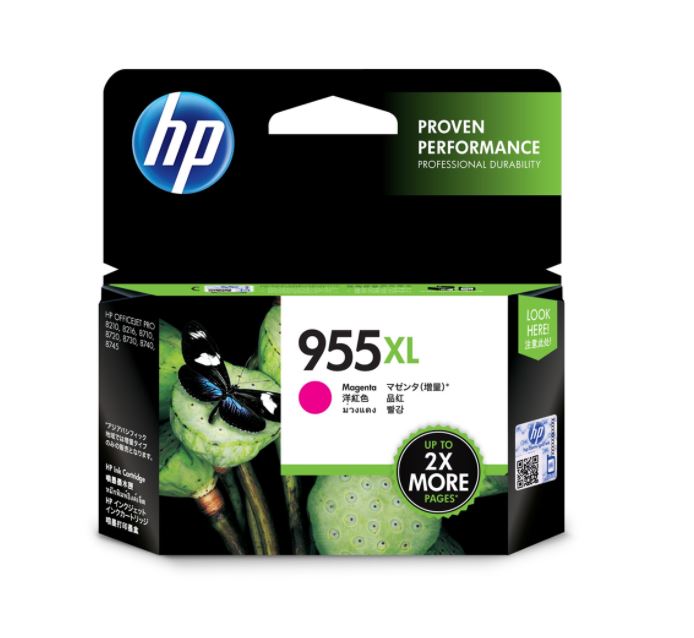 HP 955Xl Plotter Cartridge Magenta For Use OfficeJet Pro Series Pro 7720,7730, 7740,8210,8710,8720,8730
