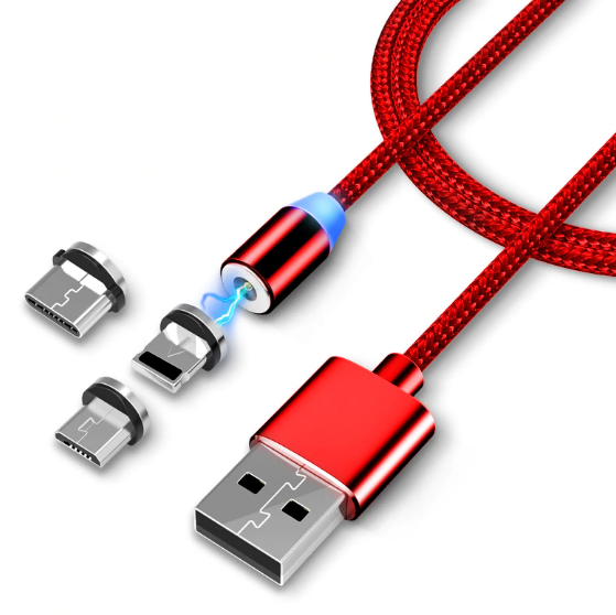 3 in 1 Nylon Braided Micro USB Cable Type C Charging Cables