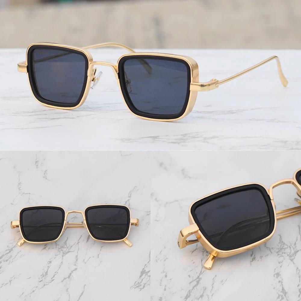 Buy Kabir Singh Goggles Branded Metal Body Gold Square inspired from ...