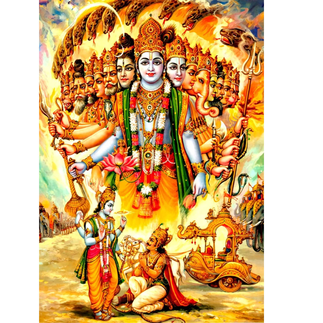 Buy Lord Shree Krishna with Arjun Mahabharat Festival Virat Roop Wall