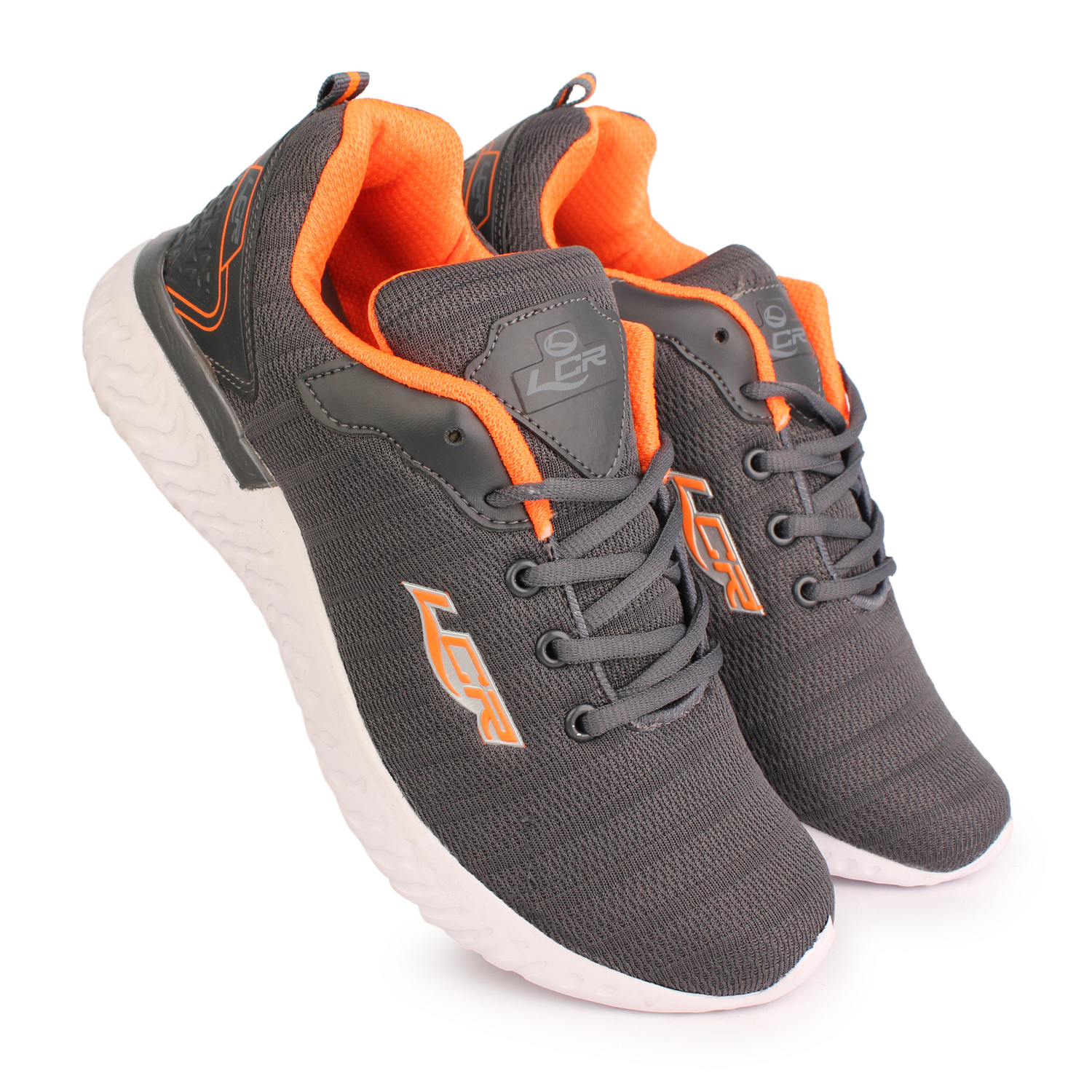 Buy Lancer Running Shoes For Men (Grey Orange) Online @ ₹749 from ShopClues