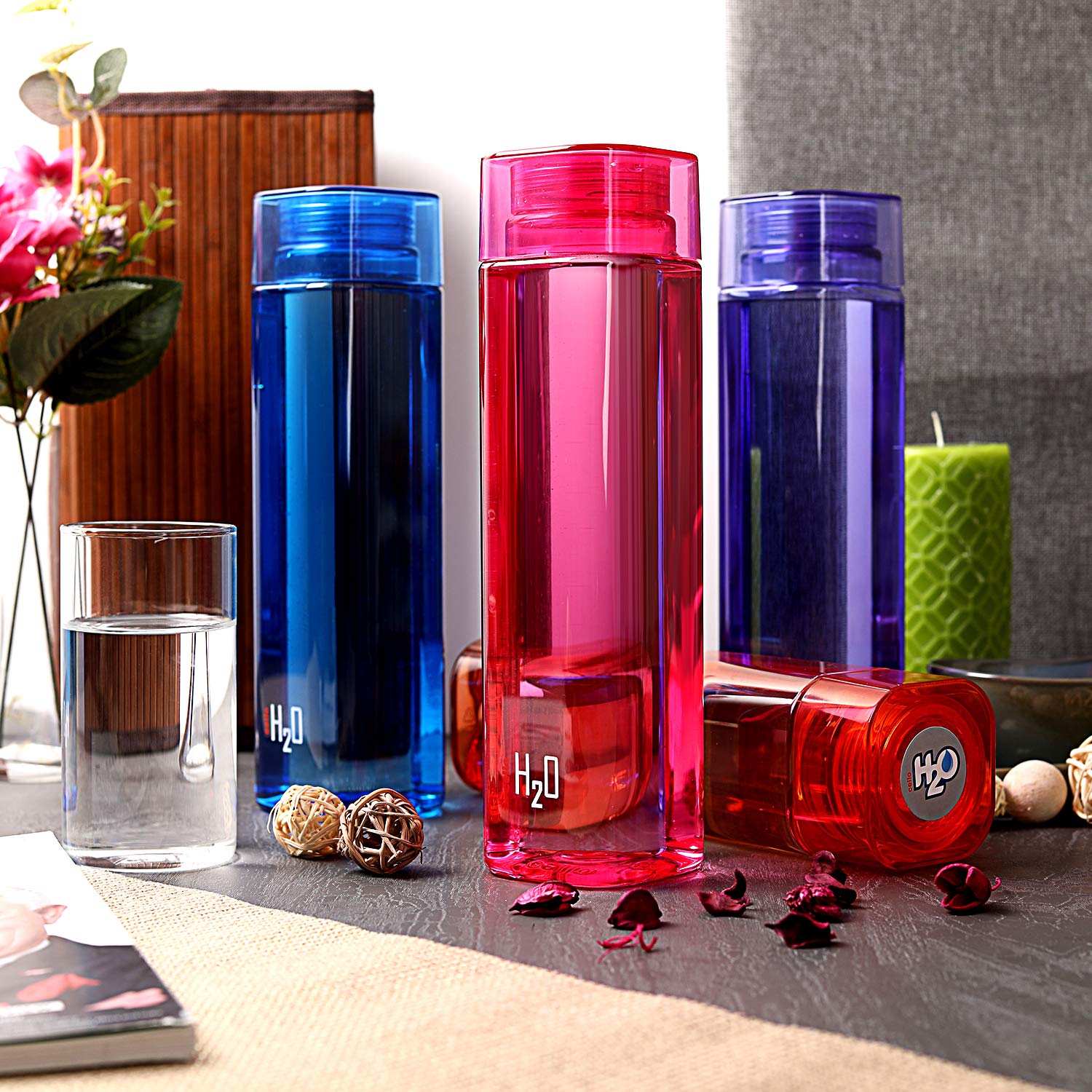 Buy Cello H2O Squaremate Plastic Water Bottle, 1Liter, Set of 6