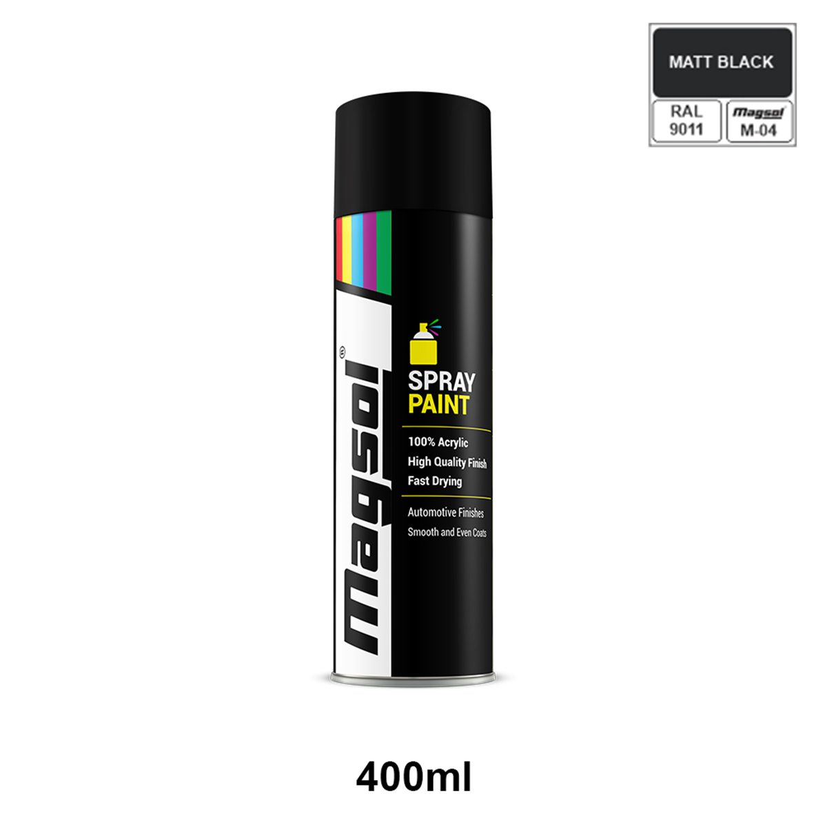 Buy Magsol Spray Paint Matt Black 400ML Online ₹250 from ShopClues