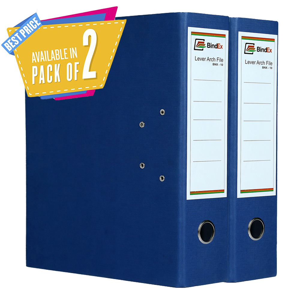 Buy BindEx Premium Quality Office Lever Arch Box File Laminated (Blue