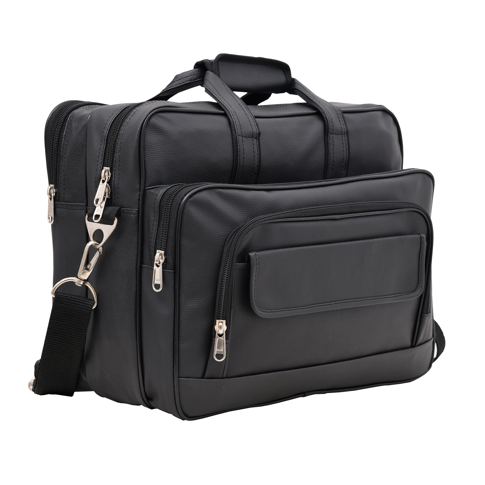 Buy AQUADOR laptop cum messenger bag with black faux vegan leather(Code ...