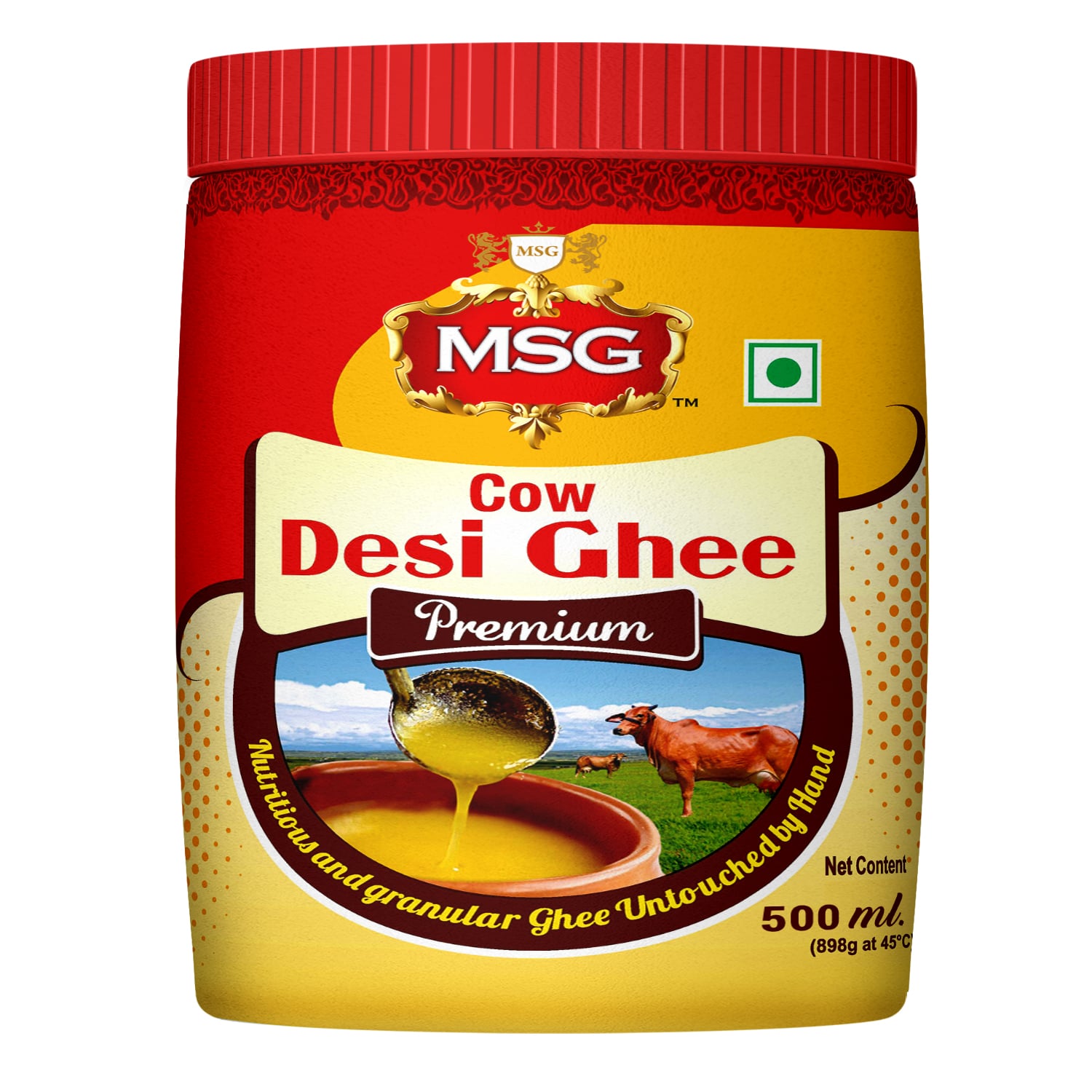 Buy MSG Premium Cow Desi Ghee 500ml Online 310 From ShopClues