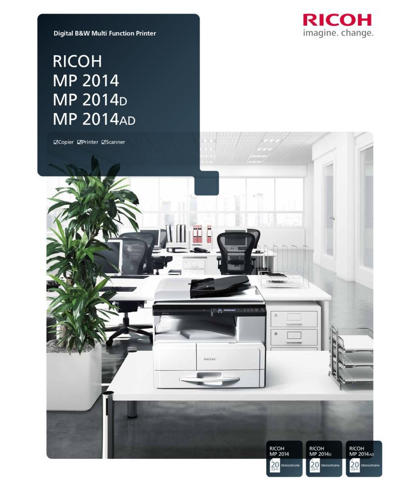Buy Ricoh MP-2014D Multi Function B/W Laserjet Printer Online @ ₹47039 ...