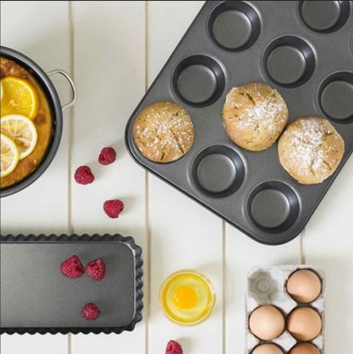 Buy Brand World Cake Mould Bakeware Nonstick 12 Cups Round