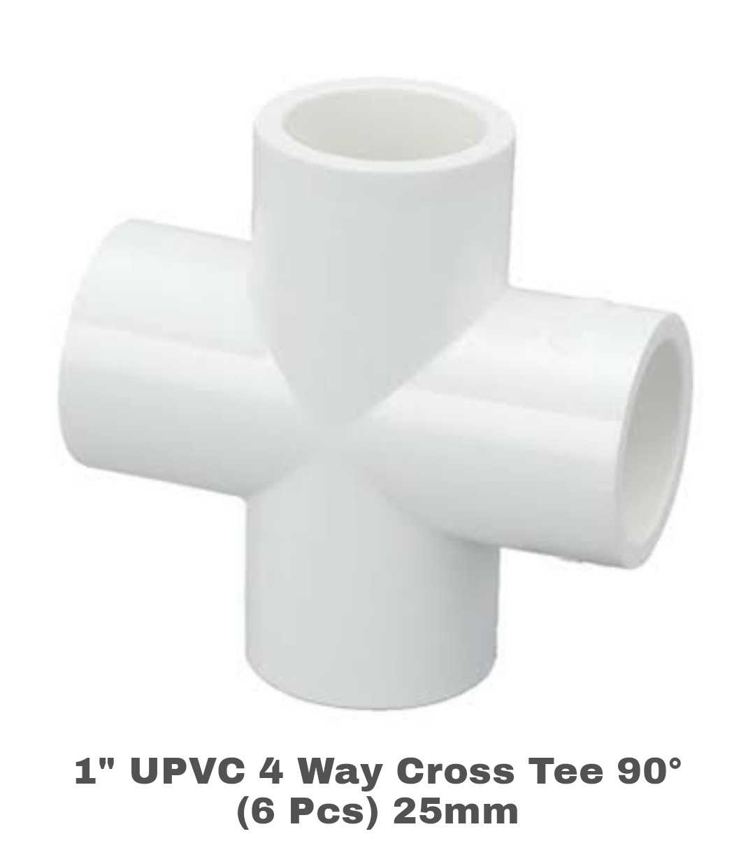 Buy 4 Way Cross Tee 1 Inch PVC / 25mm UPVC 4 Side Tee Pipe Fitting ...