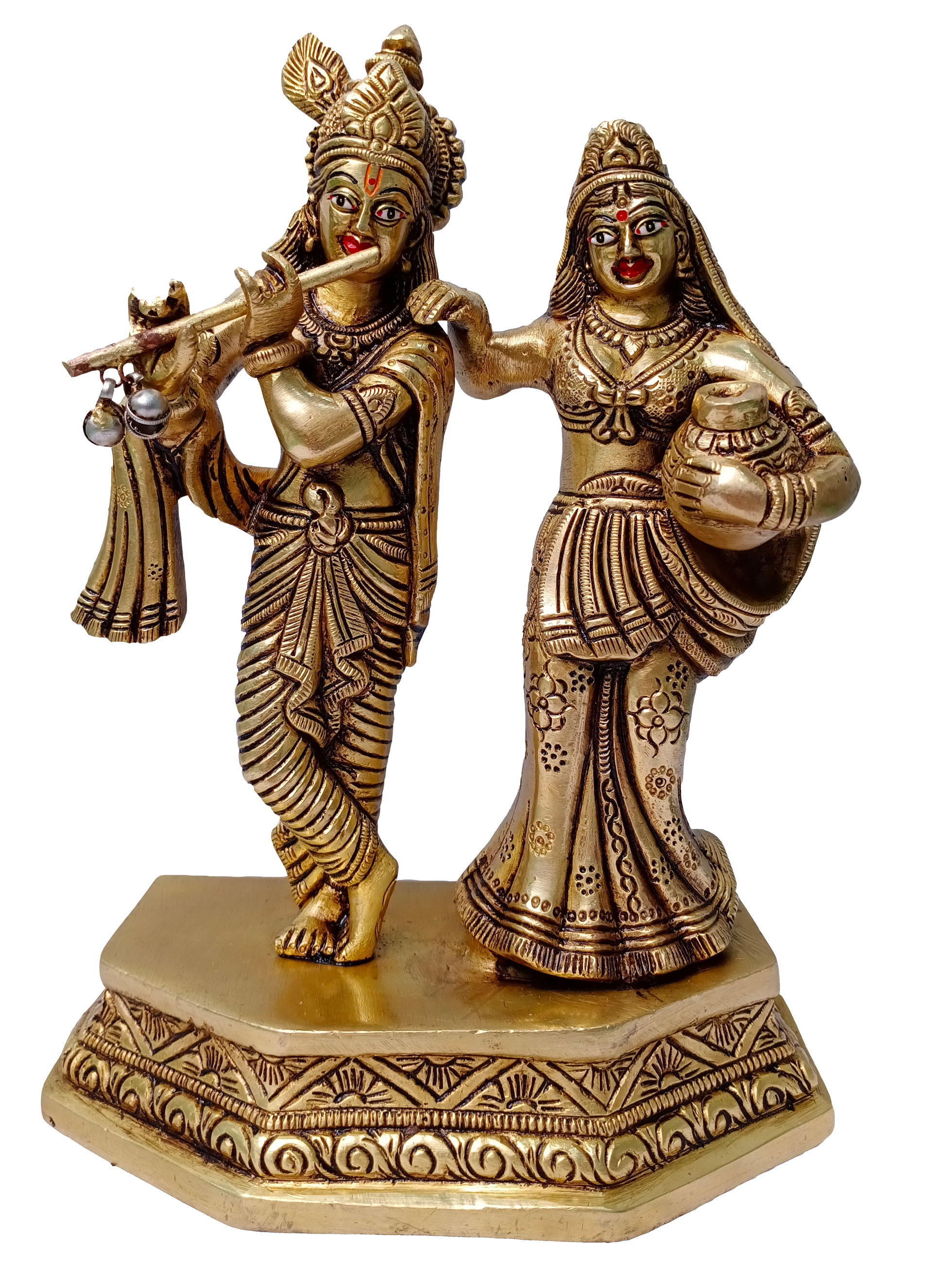 Buy Radha Krishna Murti Brass Radha Krishna Murti For Showpiece Figurine Brass Radha Krishna