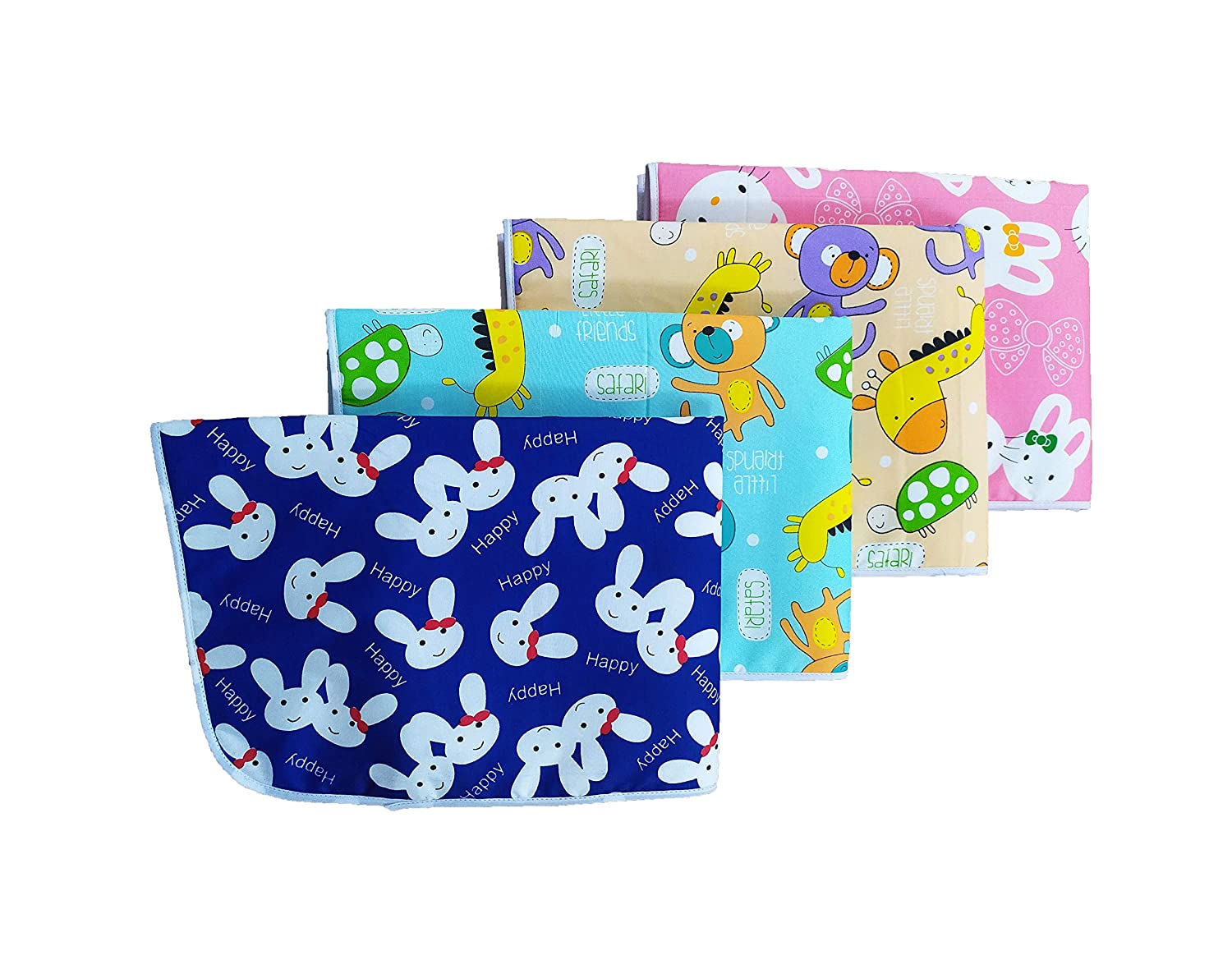 Buy Heights Cotton, Plastic Diaper Changing Mat Pack of 4 (Multicolor