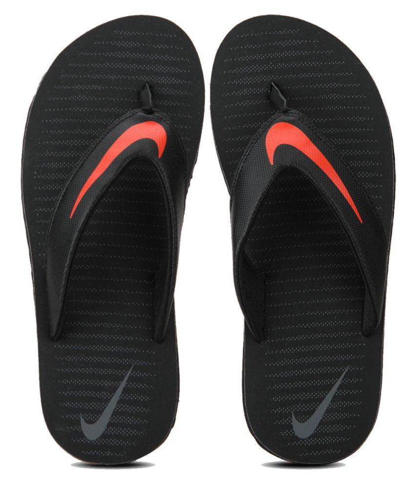 nike black flip flops mens