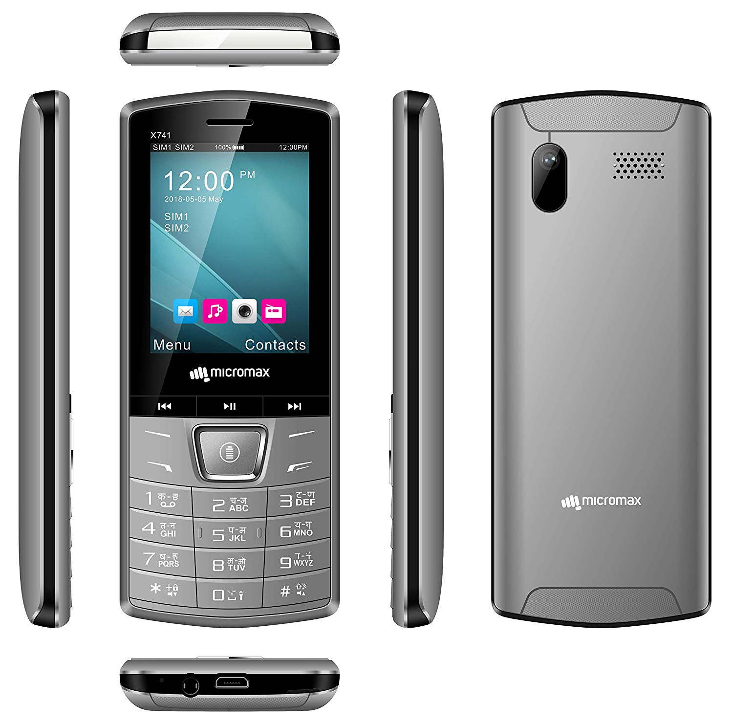 Buy Micromax X741 Dual Sim Mobile With 2.4 Display/ 1750 mAh Battery ...