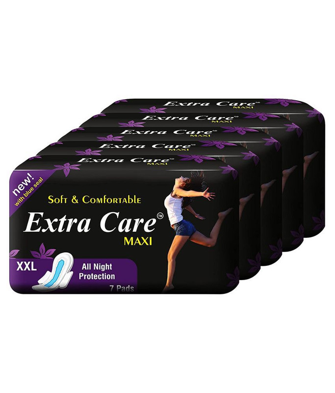 Buy Extra care Maxi XXL 7 Sanitary Pads Pack of 5 Online Buy Extra care Maxi XXL 7 Sanitary Pads Pack of 5 Online