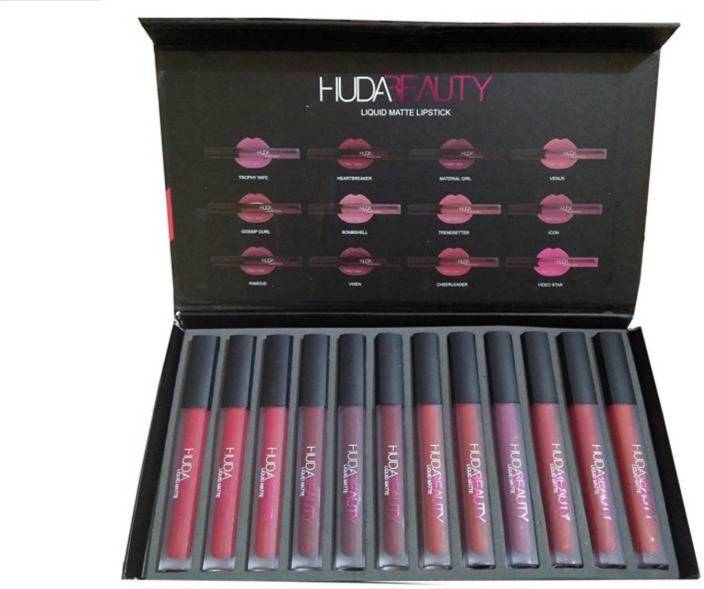 Buy HUDA BEAUTY LIQUID MATTE LIPSTICK SET OF 12PCS Online ₹320 from ShopClues