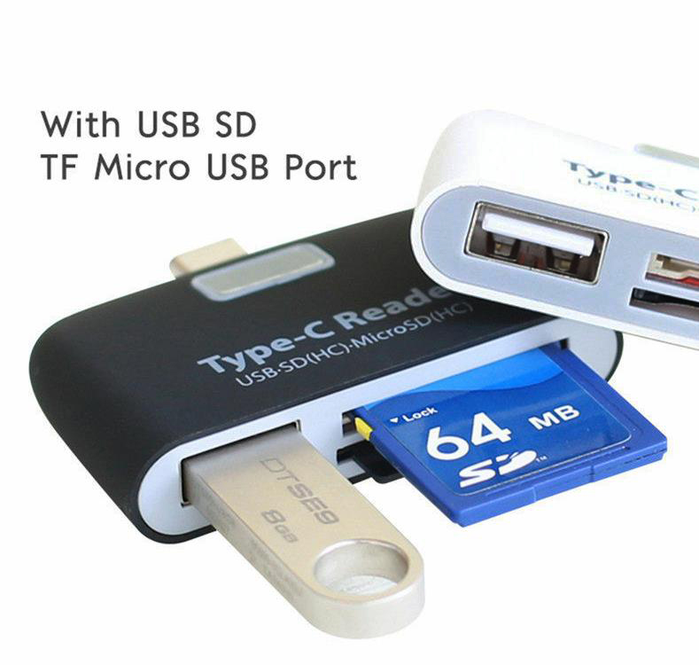 Buy HBNS Type C Card Reader OTG HUB Adapter with SD(HC),Micro USB,USB