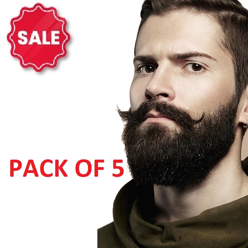 Buy Grow Moustache and Beard Thicker and Dense (60ml X 5 Bottles