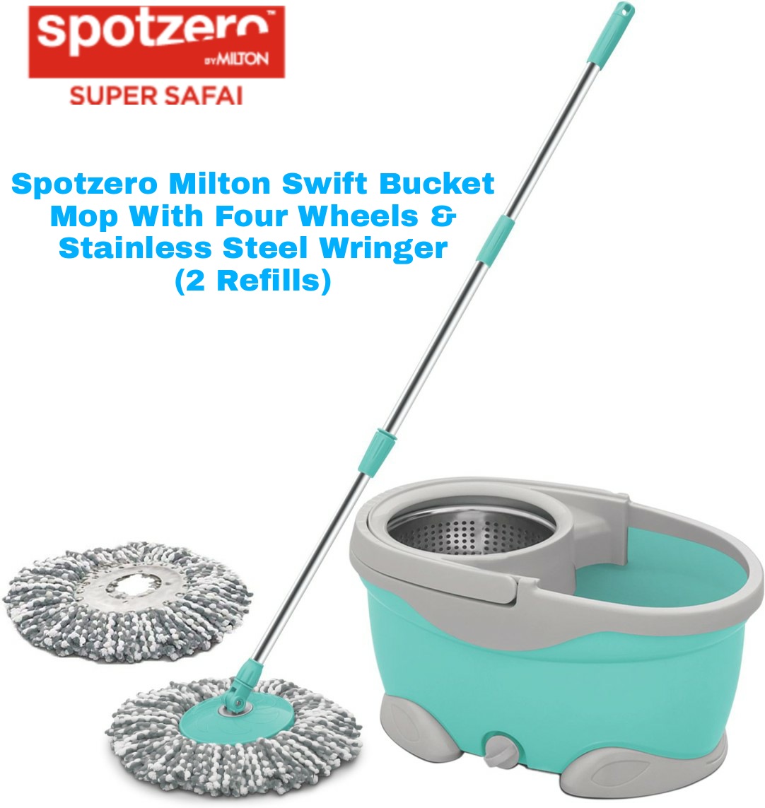 Buy Spotzero by Milton Swift Mop / Bucket Mop With Four Wheels ...