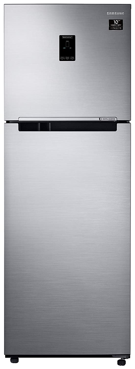 Samsung 345 L 3 Star Inverter Frost Free Double Door Refrigerator RT37T4533S8/HL, Elegant Inox, Convertible