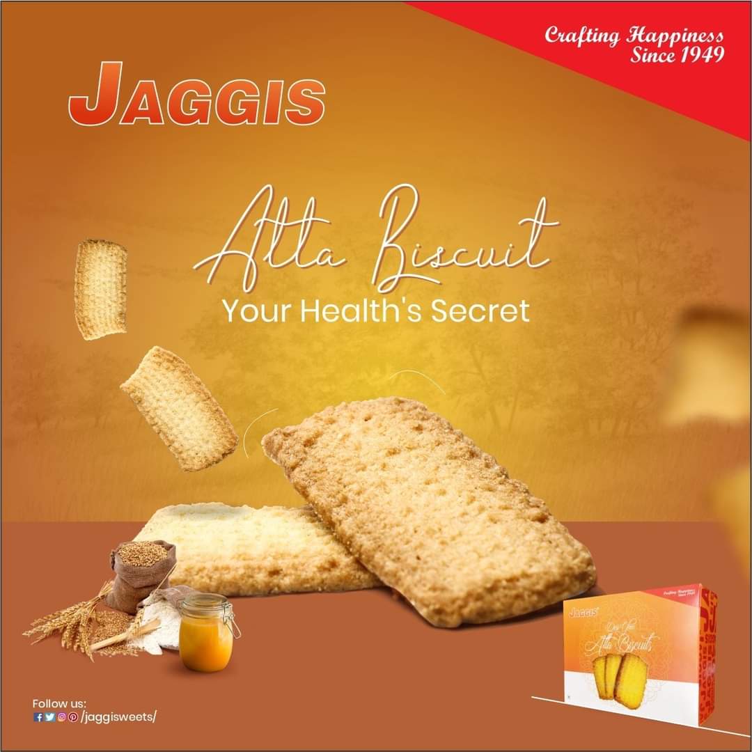 Buy Jaggis Special Desi Ghee Atta Biscuits 2 Box of 350 gm each (Total 700 gm) Online ₹230
