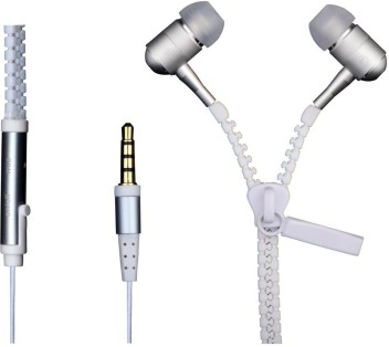 Universal Zipper Earphone Earbuds in Ear Zip Wired Headset 3.5mm with Microphone Headphone