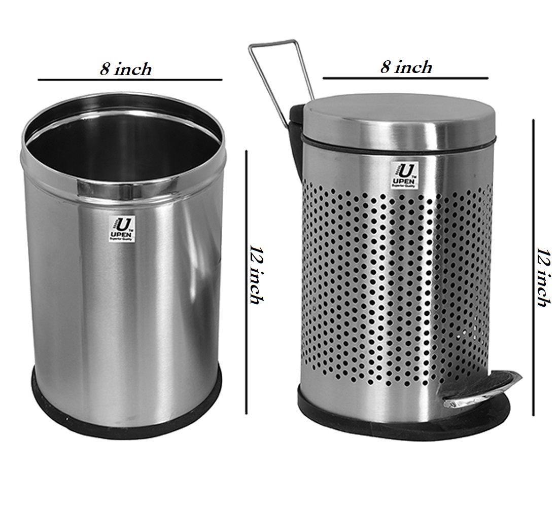 Buy Stainless steel, countertop and cheap dustbin with 7 liters each ...