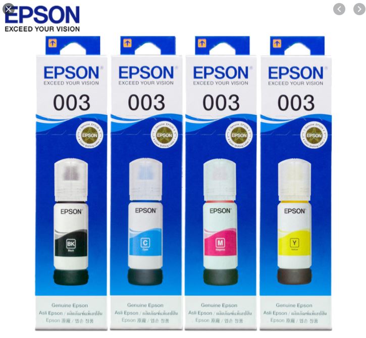Buy Epson 003 Ink Cartridge Pack Of 4 For Use Epson L1110l3110l3116l5190l3156l3150 Online 1483