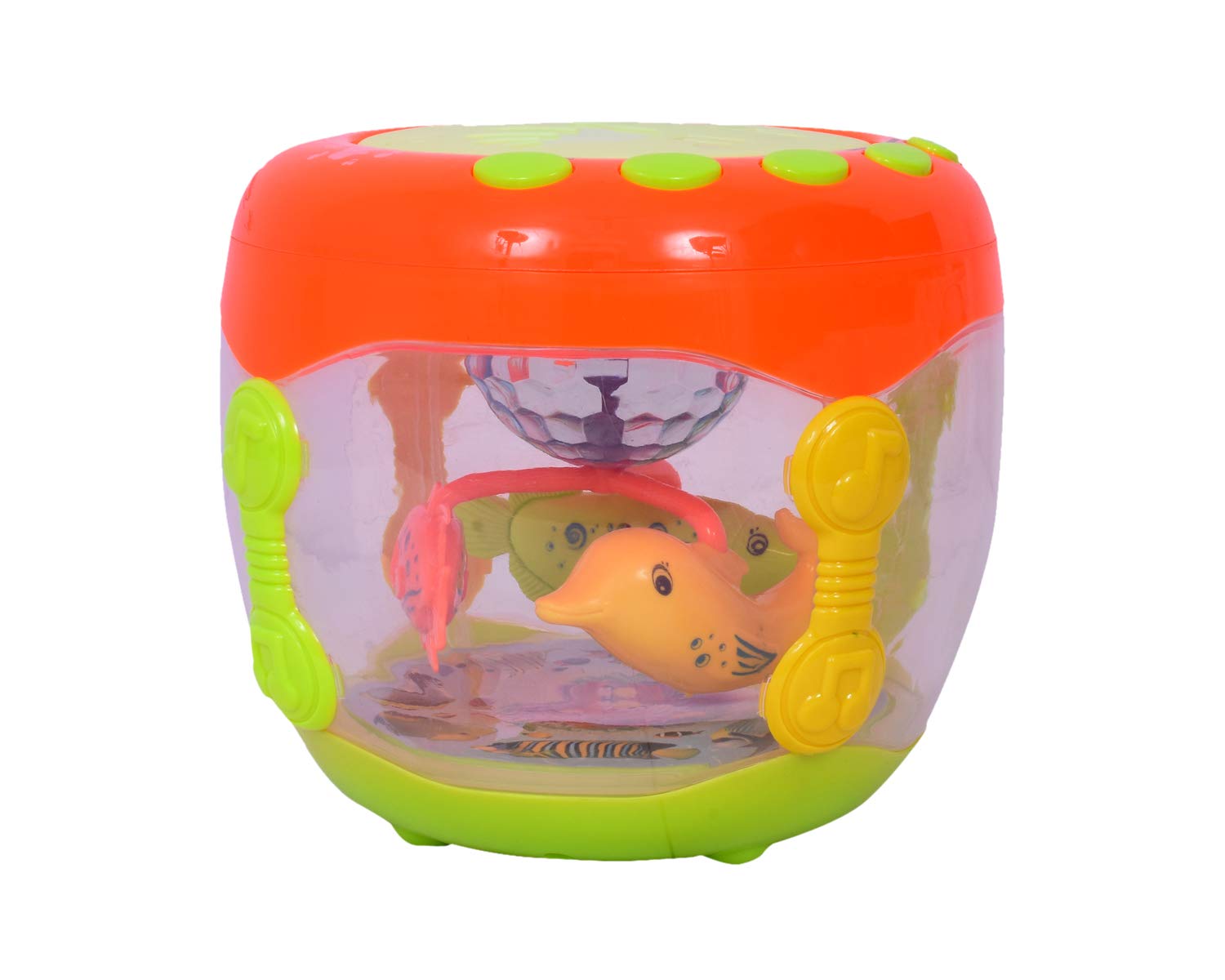 Buy MGT CREATION Battery Operated Music Flash Drum with Rotating 3D ...