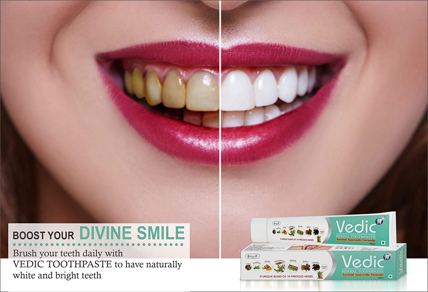 Buy Vringra Herbal Toothpaste Teeth Whitening Toothpaste Neem, Pudina