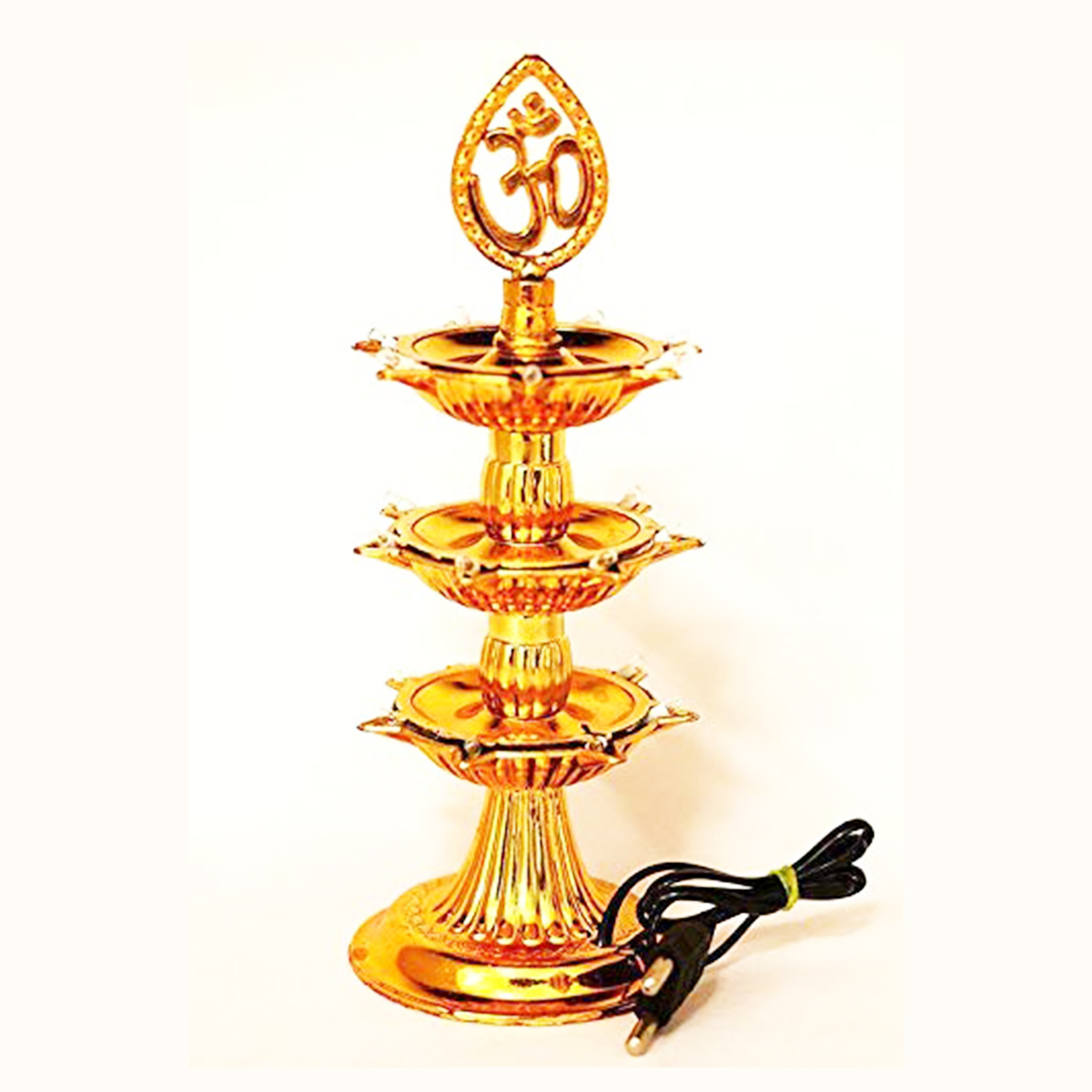 Buy Infronics Three Layer Ohm Design LED Golden Electric Diya