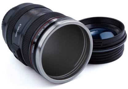 Camera Lens Shaped Coffee With Lid Steel Insulated Travel, Thermos Stainless Steel, Plastic Advance lense mug Plastic,