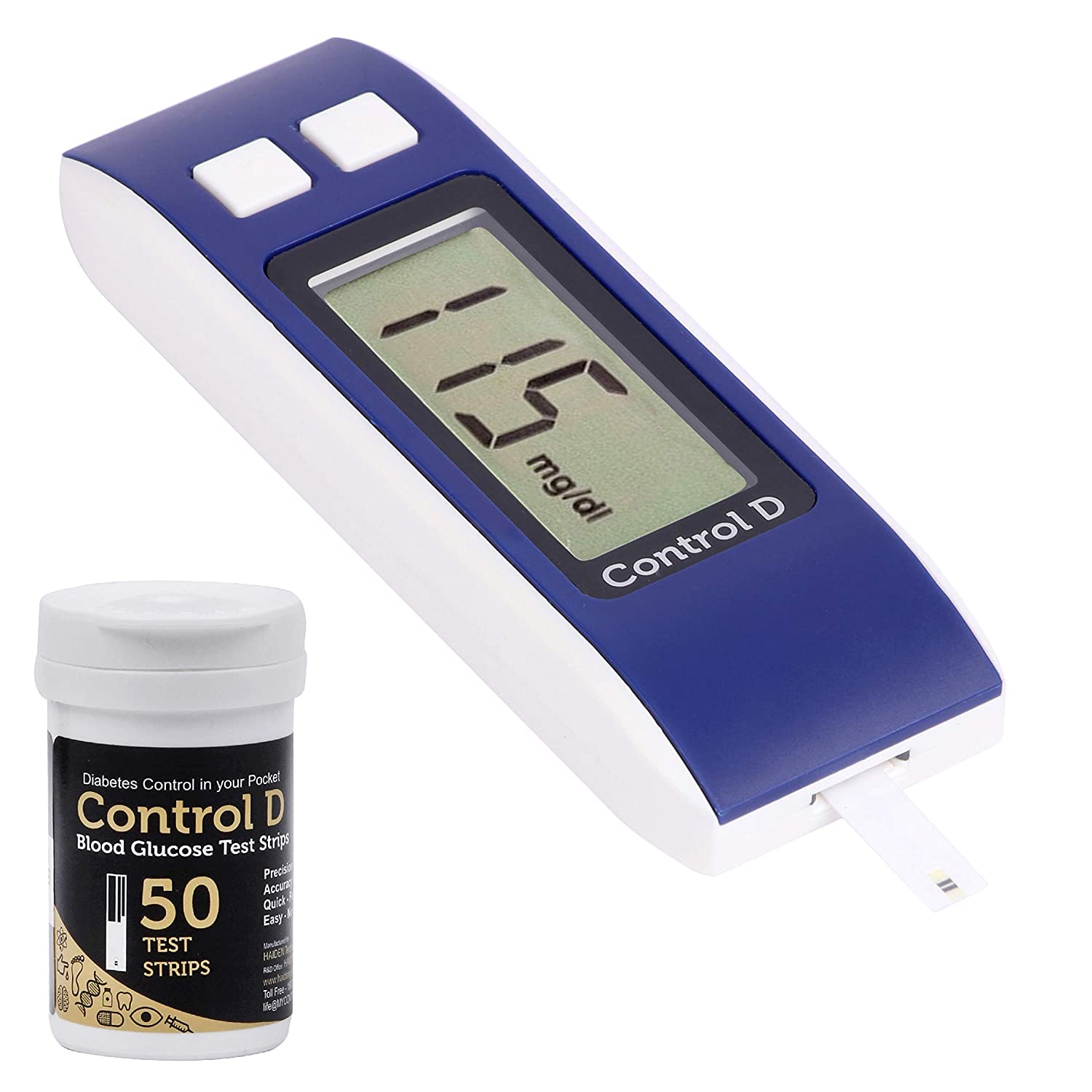 Buy Control D 50 Strips Blue Digital Glucose Blood Sugar testing