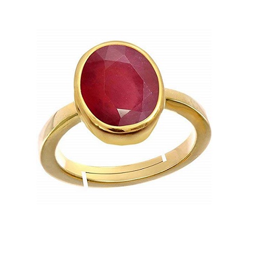 Buy Ruby ring-5.25 Ratti Ashtadhatu Rashi Ratna Ring with original Lab ...