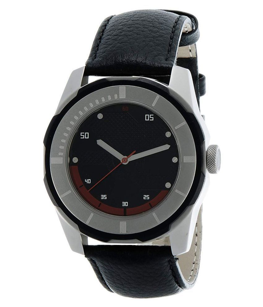 Buy Fastrack 3099SL06 Stylish Round Dial Black Leather Strap Watch For ...