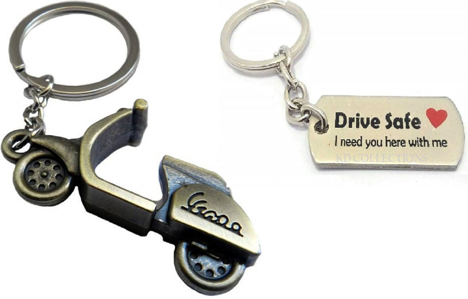 Buy KD COLLECTIONS Scooter Keychain Drive Safe Keychain Combo for Car