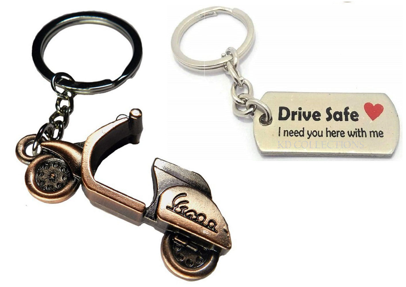 Buy KD COLLECTIONS Scooter Keychain Drive Safe Keychain Combo for Car