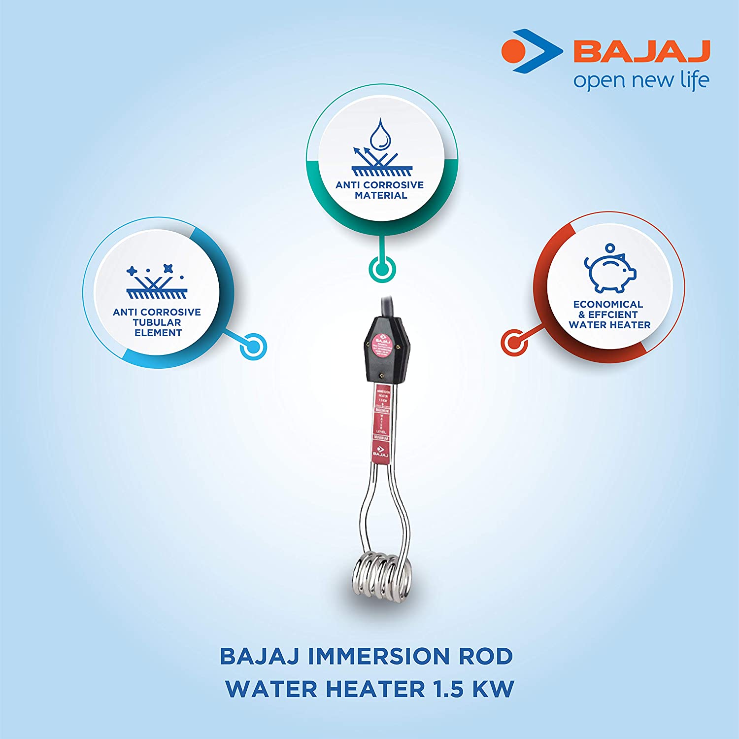 Buy Bajaj Immersion Rod Water Heater Online ₹665 From Shopclues