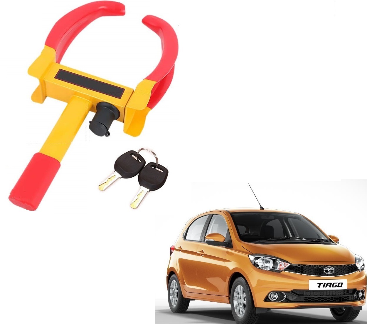 Buy Auto Addict Car Heavy Duty Car Wheel Lock Anti Theft Tyre Lock 1 Pc