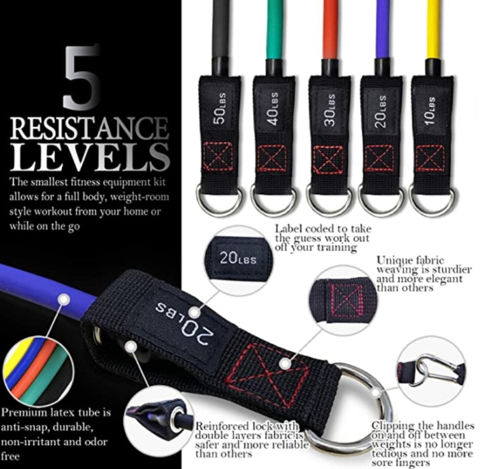 Buy ATAPE 5Level Resistance Tube Set for Strengthening and Toning